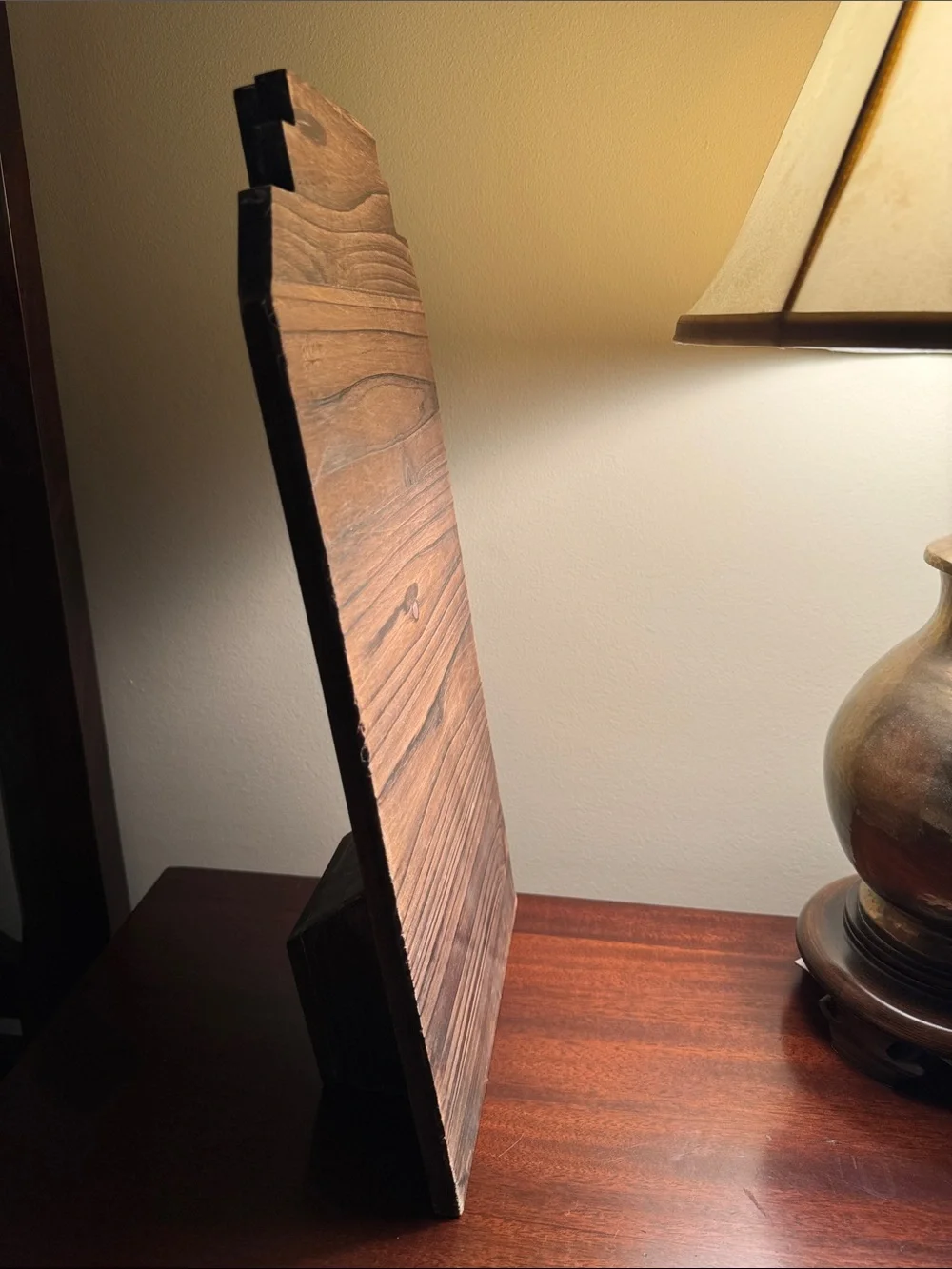 Tripar International Natural Brown Wood Necklace Stand - Large Wood Neck Form